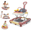 Infant Baby Walker with Wheels, Adjustable Activity Center for Boys Girls, Pink